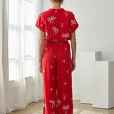 Palm Embroidered Pant