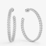 Pave Julian Chain 2" Hoops