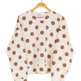 Polka Dot Cream Lounge Crewneck