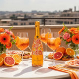 Preppy Watercolor Orange Champagne Wrap