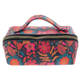 Retro Floral Mini Zip Travel Pouch