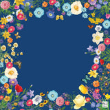 Sapphire Blue Garden Mahjong Mat