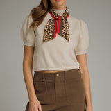Chic Scarf Knit Top