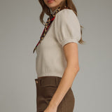Chic Scarf Knit Top