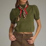 Chic Scarf Knit Top