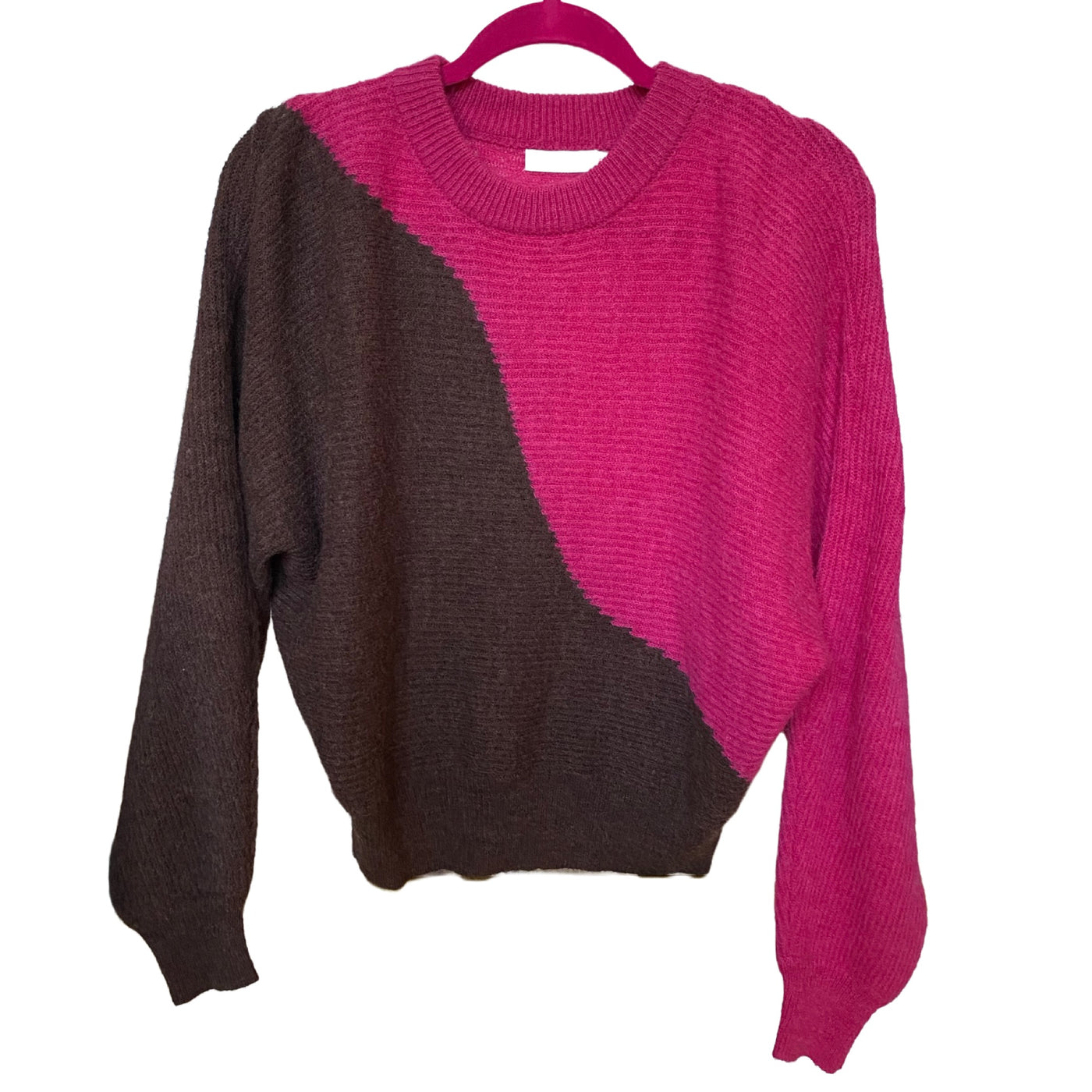 Color Block Crewneck Sweater