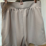 Tan Elastic Band Shorts