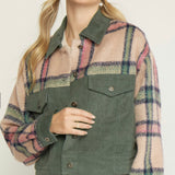 CORDUROY PLAID JACKET