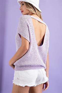 Lavender Knit Open Back