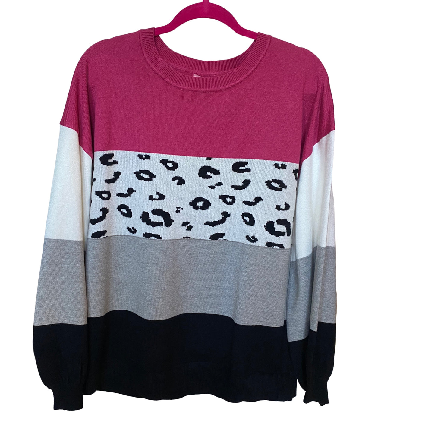 Multicolor Animal Print Sweater