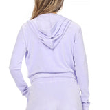 VELOUR ZIPPERED PULLOVER