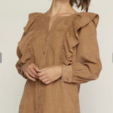 Corduroy Mini Long Sleeve Dress