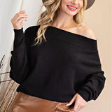 BOAT NECK SWEATER