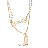HOWDY BOOTS NECKLACE
