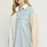 Color Block Button Down