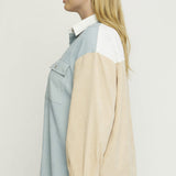 Color Block Button Down