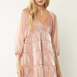 Pink Tiered Dress