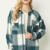 Green Plaid Shacket