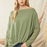 Green Wide Neck Shirt