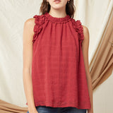 Sleevless Ruffle Top