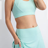 MINT BUTTER YOGA HIGH WAIST PLEAT SKORT