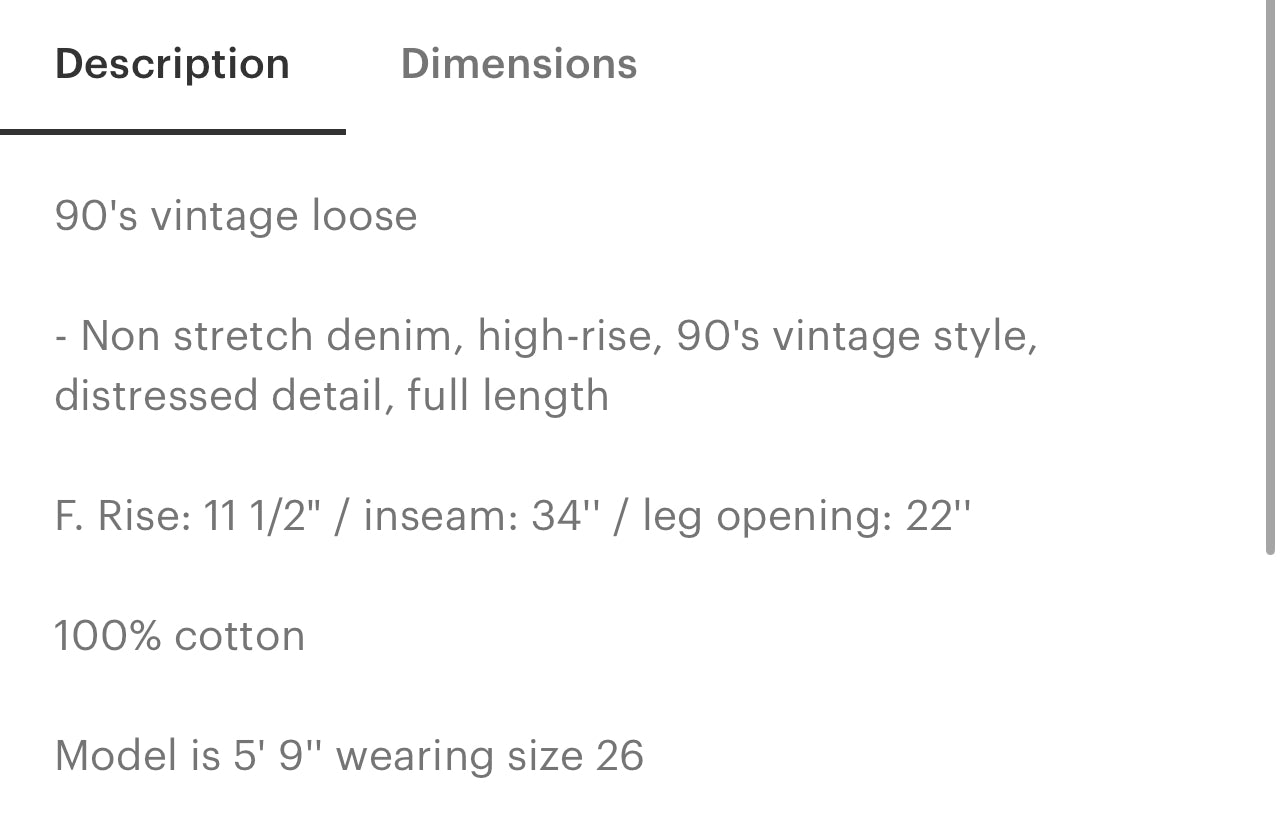 Vintage Jean