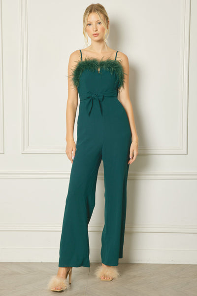 FEATHER JUMPSUIT