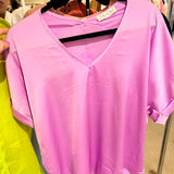 SATIN V-NECK