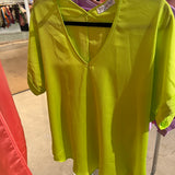 SATIN V-NECK
