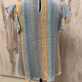 RAINBOW STRIPED ROMPER